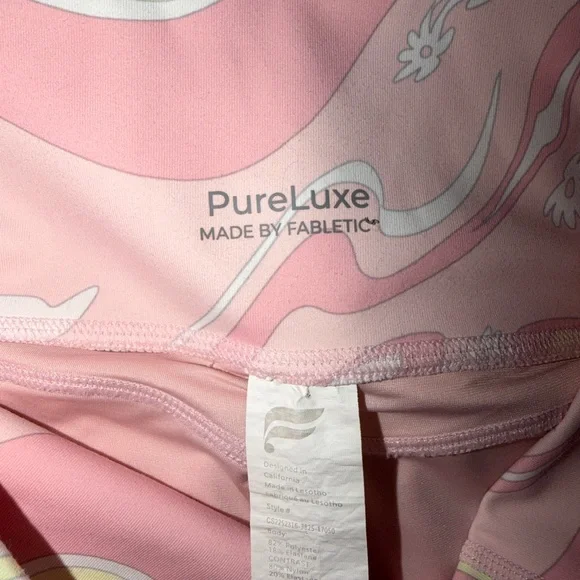 Fabletics Pink Swirl High-Rise Leggings - Picture 8 of 8